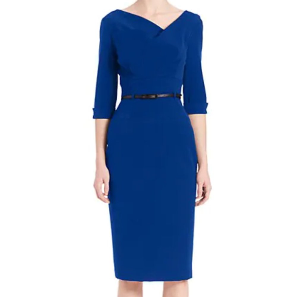 Black Halo Jackie 3/4-Sleeve Sheath Dress